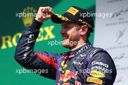 1st place for Sebastian Vettel (GER) Red Bull Racing. 09.06.2013. Formula 1 World Championship, Rd 7, Canadian Grand Prix, Montreal, Canada, Race Day.