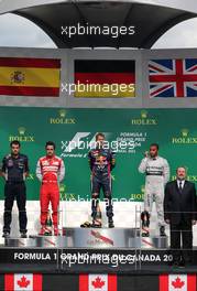 Fernando Alonso (ESP), Scuderia Ferrari, Sebastian Vettel (GER), Red Bull Racing and Lewis Hamilton (GBR), Mercedes Grand Prix  09.06.2013. Formula 1 World Championship, Rd 7, Canadian Grand Prix, Montreal, Canada, Race Day.