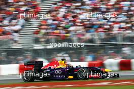 Sebastian Vettel (GER) Red Bull Racing RB9. 09.06.2013. Formula 1 World Championship, Rd 7, Canadian Grand Prix, Montreal, Canada, Race Day.