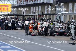 Nico Hulkenberg (GER), Sauber F1 Team Formula One team during pitstop 09.06.2013. Formula 1 World Championship, Rd 7, Canadian Grand Prix, Montreal, Canada, Race Day.