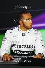 Lewis Hamilton (GBR) Mercedes AMG F1 in the FIA Press Conference. 08.06.2013. Formula 1 World Championship, Rd 7, Canadian Grand Prix, Montreal, Canada, Qualifying Day.