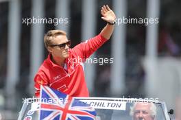 Max Chilton (GBR) Marussia F1 Team on the drivers parade. 09.06.2013. Formula 1 World Championship, Rd 7, Canadian Grand Prix, Montreal, Canada, Race Day.