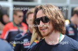 James McAvoy (GBR) Actor. 09.06.2013. Formula 1 World Championship, Rd 7, Canadian Grand Prix, Montreal, Canada, Race Day.