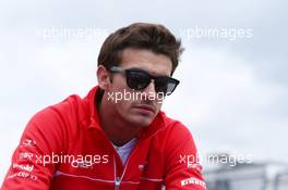 Jules Bianchi (FRA) Marussia F1 Team on the drivers parade. 09.06.2013. Formula 1 World Championship, Rd 7, Canadian Grand Prix, Montreal, Canada, Race Day.