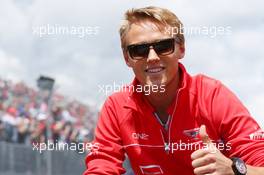 Max Chilton (GBR) Marussia F1 Team on the drivers parade. 09.06.2013. Formula 1 World Championship, Rd 7, Canadian Grand Prix, Montreal, Canada, Race Day.