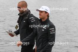 Nico Rosberg (GER) Mercedes AMG F1 with Daniel Schloesser (GER) Mercedes AMG F1 Physio. 06.06.2013. Formula 1 World Championship, Rd 7, Canadian Grand Prix, Montreal, Canada, Preparation Day.