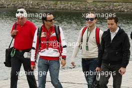 Felipe Massa (BRA) Ferrari with brother Dudu and Nicolas Todt (FRA) Driver Manager. 06.06.2013. Formula 1 World Championship, Rd 7, Canadian Grand Prix, Montreal, Canada, Preparation Day.