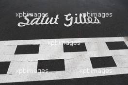 Salut Gilles - tribute to Gilles Villeneuve on the start line. 06.06.2013. Formula 1 World Championship, Rd 7, Canadian Grand Prix, Montreal, Canada, Preparation Day.