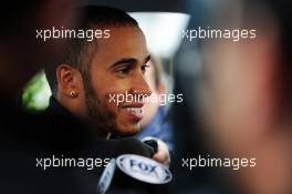 Lewis Hamilton (GBR) Mercedes AMG F1 with the media. 06.06.2013. Formula 1 World Championship, Rd 7, Canadian Grand Prix, Montreal, Canada, Preparation Day.