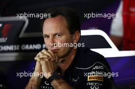 Christian Horner (GBR) Red Bull Racing Team Principal in the FIA Press Conference. 12.04.2013. Formula 1 World Championship, Rd 3, Chinese Grand Prix, Shanghai, China, Practice Day.