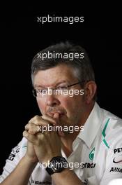 Ross Brawn (GBR) Mercedes AMG F1 Team Principal in the FIA Press Conference. 12.04.2013. Formula 1 World Championship, Rd 3, Chinese Grand Prix, Shanghai, China, Practice Day.
