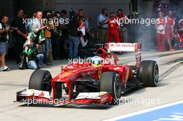Fernando Alonso (ESP) Ferrari F138 leaves the pits. 12.04.2013. Formula 1 World Championship, Rd 3, Chinese Grand Prix, Shanghai, China, Practice Day.
