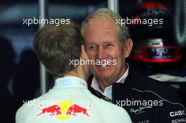 Sebastian Vettel (GER) Red Bull Racing with Dr Helmut Marko (AUT) Red Bull Motorsport Consultant. 12.04.2013. Formula 1 World Championship, Rd 3, Chinese Grand Prix, Shanghai, China, Practice Day.