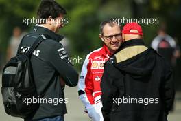 (L to R): Toto Wolff (GER) Mercedes AMG F1 Shareholder and Executive Director with Stefano Domenicali (ITA) Ferrari General Director and Niki Lauda (AUT) Mercedes Non-Executive Chairman. 12.04.2013. Formula 1 World Championship, Rd 3, Chinese Grand Prix, Shanghai, China, Practice Day.