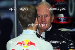 Sebastian Vettel (GER) Red Bull Racing with Dr Helmut Marko (AUT) Red Bull Motorsport Consultant. 12.04.2013. Formula 1 World Championship, Rd 3, Chinese Grand Prix, Shanghai, China, Practice Day.