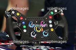 Red Bull Racing RB9 steering wheel. 12.04.2013. Formula 1 World Championship, Rd 3, Chinese Grand Prix, Shanghai, China, Practice Day.