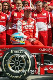Fernando Alonso (ESP) Ferrari in a team photograph. 12.04.2013. Formula 1 World Championship, Rd 3, Chinese Grand Prix, Shanghai, China, Practice Day.