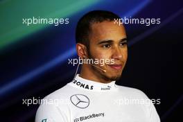 Lewis Hamilton (GBR) Mercedes AMG F1 in the FIA Press Conference. 14.04.2013. Formula 1 World Championship, Rd 3, Chinese Grand Prix, Shanghai, China, Race Day.