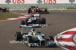 Nico Rosberg (GER) Mercedes AMG F1 W04. 14.04.2013. Formula 1 World Championship, Rd 3, Chinese Grand Prix, Shanghai, China, Race Day.
