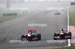 Jenson Button (GBR), McLaren Mercedes and Felipe Massa (BRA), Scuderia Ferrari  14.04.2013. Formula 1 World Championship, Rd 3, Chinese Grand Prix, Shanghai, China, Race Day.