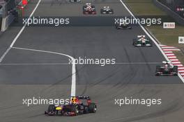 Sebastian Vettel (GER) Red Bull Racing RB9. 14.04.2013. Formula 1 World Championship, Rd 3, Chinese Grand Prix, Shanghai, China, Race Day.