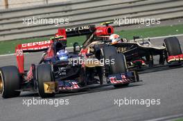Jean-Eric Vergne (FRA), Scuderia Toro Rosso  and Romain Grosjean (FRA), Lotus F1 Team  14.04.2013. Formula 1 World Championship, Rd 3, Chinese Grand Prix, Shanghai, China, Race Day.