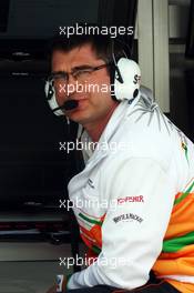 Bradley Joyce (GBR) Sahara Force India F1 Race Engineer. 13.04.2013. Formula 1 World Championship, Rd 3, Chinese Grand Prix, Shanghai, China, Qualifying Day.
