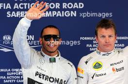 Lewis Hamilton (GBR), Mercedes Grand Prix and Kimi Raikkonen (FIN), Lotus F1 Team  13.04.2013. Formula 1 World Championship, Rd 3, Chinese Grand Prix, Shanghai, China, Qualifying Day.