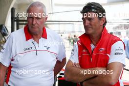 (L to R): John Booth (GBR) Marussia F1 Team Team Principal with Graeme Lowdon (GBR) Marussia F1 Team Chief Executive Officer. 13.04.2013. Formula 1 World Championship, Rd 3, Chinese Grand Prix, Shanghai, China, Qualifying Day.