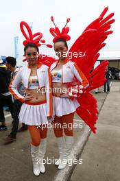 Promotional girls. 20.04.2014. Formula 1 World Championship, Rd 4, Chinese Grand Prix, Shanghai, China, Race Day.