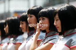Grid girls on the drivers parade. 14.04.2013. Formula 1 World Championship, Rd 3, Chinese Grand Prix, Shanghai, China, Race Day.