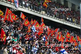 Ferrari fans and flags. 20.04.2014. Formula 1 World Championship, Rd 4, Chinese Grand Prix, Shanghai, China, Race Day.