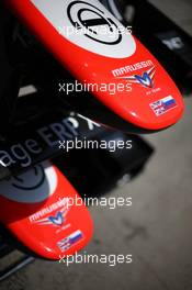 Marussia F1 Team MR02 nosecones. 14.04.2013. Formula 1 World Championship, Rd 3, Chinese Grand Prix, Shanghai, China, Race Day.
