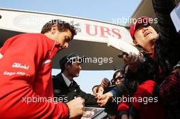 Jules Bianchi (FRA) Marussia F1 Team signs autographs for the fans. 11.04.2013. Formula 1 World Championship, Rd 3, Chinese Grand Prix, Shanghai, China, Preparation Day.