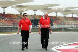 John Booth (GBR) Marussia F1 Team Team Principal (Right) walks the circuit. 11.04.2013. Formula 1 World Championship, Rd 3, Chinese Grand Prix, Shanghai, China, Preparation Day.