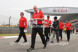 John Booth (GBR) Marussia F1 Team Team Principal walks the circuit. 11.04.2013. Formula 1 World Championship, Rd 3, Chinese Grand Prix, Shanghai, China, Preparation Day.