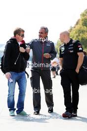 (L to R): Kimi Raikkonen (FIN) Lotus F1 Team with Beat Zehnder (SUI) Sauber F1 Team Manager and Mark Arnall (GBR) Personal Trainer. 11.04.2013. Formula 1 World Championship, Rd 3, Chinese Grand Prix, Shanghai, China, Preparation Day.