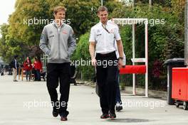 Jenson Button (GBR) McLaren with Mike Collier (GBR) Personal Trainer. 11.04.2013. Formula 1 World Championship, Rd 3, Chinese Grand Prix, Shanghai, China, Preparation Day.