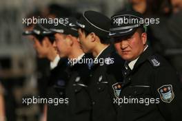 Security in the paddock. 11.04.2013. Formula 1 World Championship, Rd 3, Chinese Grand Prix, Shanghai, China, Preparation Day.