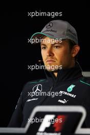 Nico Rosberg (GER) Mercedes AMG F1 in the FIA Press Conference. 11.04.2013. Formula 1 World Championship, Rd 3, Chinese Grand Prix, Shanghai, China, Preparation Day.