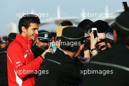 Jules Bianchi (FRA) Marussia F1 Team signs autographs for the fans. 11.04.2013. Formula 1 World Championship, Rd 3, Chinese Grand Prix, Shanghai, China, Preparation Day.