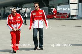 Fernando Alonso (ESP) Ferrari with Fabrizio Borra (ESP) Personal Trainer. 11.04.2013. Formula 1 World Championship, Rd 3, Chinese Grand Prix, Shanghai, China, Preparation Day.