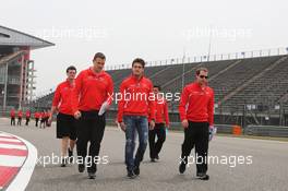Jules Bianchi (FRA) Marussia F1 Team walks the circuit. 11.04.2013. Formula 1 World Championship, Rd 3, Chinese Grand Prix, Shanghai, China, Preparation Day.