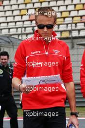 Max Chilton (GBR) Marussia F1 Team walks the circuit. 11.04.2013. Formula 1 World Championship, Rd 3, Chinese Grand Prix, Shanghai, China, Preparation Day.