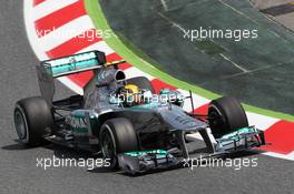 Lewis Hamilton (GBR) Mercedes AMG F1 W04. 10.05.2013. Formula 1 World Championship, Rd 5, Spanish Grand Prix, Barcelona, Spain, Practice Day