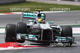 Lewis Hamilton (GBR) Mercedes AMG F1 W04. 10.05.2013. Formula 1 World Championship, Rd 5, Spanish Grand Prix, Barcelona, Spain, Practice Day