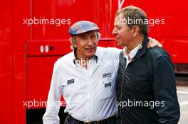 (L to R): Jackie Stewart (GBR) with Martin Brundle (GBR) Sky Sports Commentator. 10.05.2013. Formula 1 World Championship, Rd 5, Spanish Grand Prix, Barcelona, Spain, Practice Day