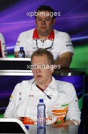 Andrew Green (GBR) Sahara Force India F1 Team Technical Director in the FIA Press Conference. 10.05.2013. Formula 1 World Championship, Rd 5, Spanish Grand Prix, Barcelona, Spain, Practice Day
