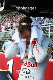 Sebastian Vettel (GER) Red Bull Racing on the grid. 12.05.2013. Formula 1 World Championship, Rd 5, Spanish Grand Prix, Barcelona, Spain, Race Day