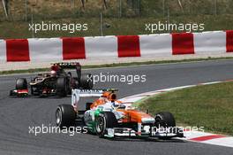 Adrian Sutil (GER) Sahara Force India VJM06. 12.05.2013. Formula 1 World Championship, Rd 5, Spanish Grand Prix, Barcelona, Spain, Race Day